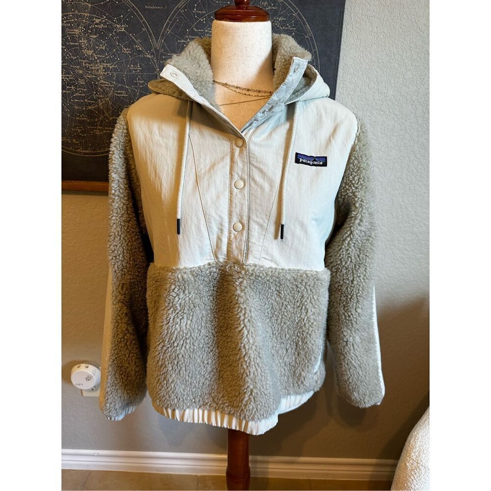 NWOT Patagonia Pelican Tan Fleece Shelled Retro-X Sherpa Pullover Jacket Small - Picture 2 of 16